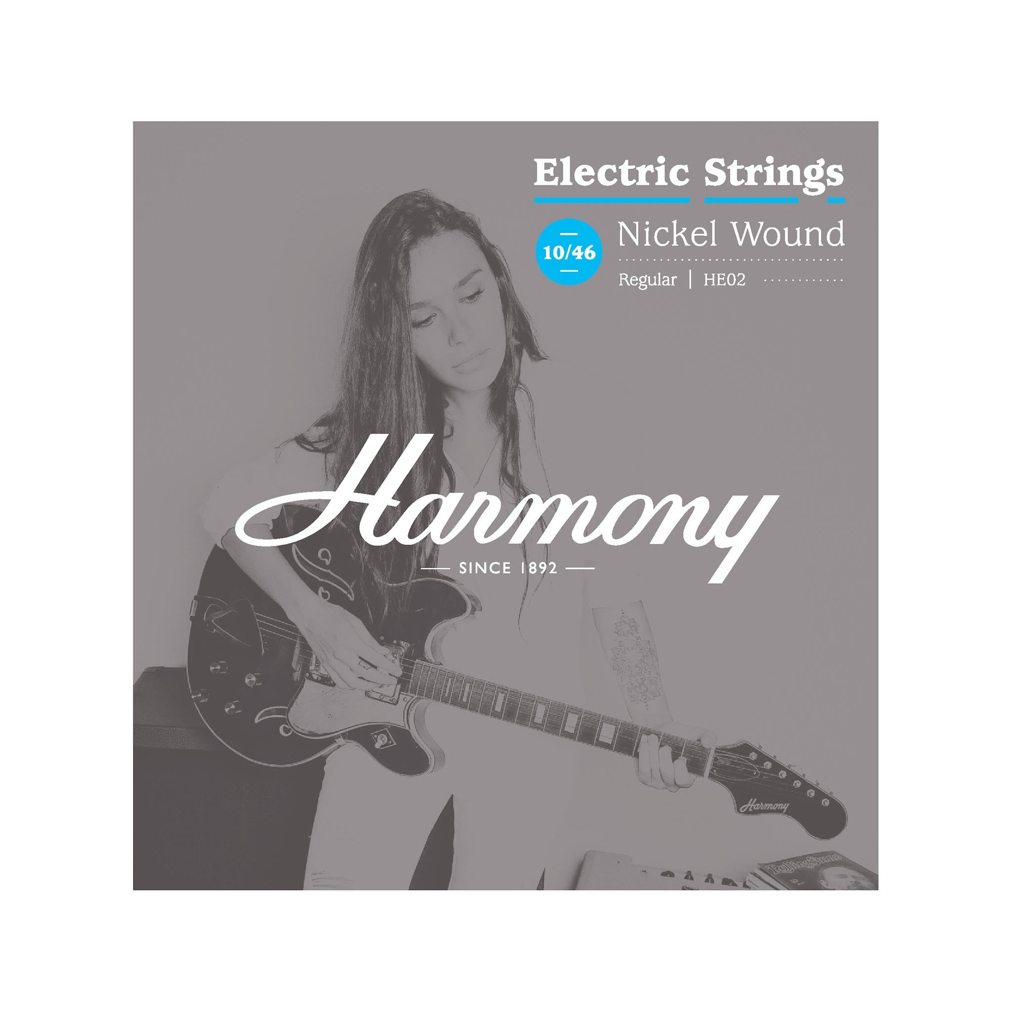 HE02 Nickel Electric Guitar Strings Regular 10 46